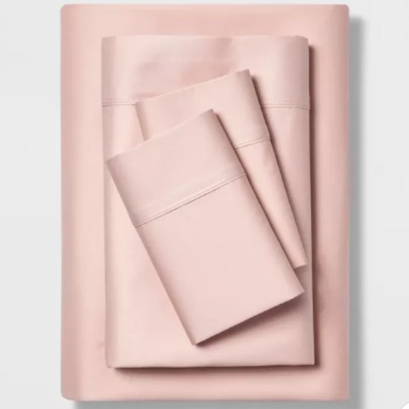Project 62 Other - 500 Thread Count Tri Ease Solid Pink Sheet Set